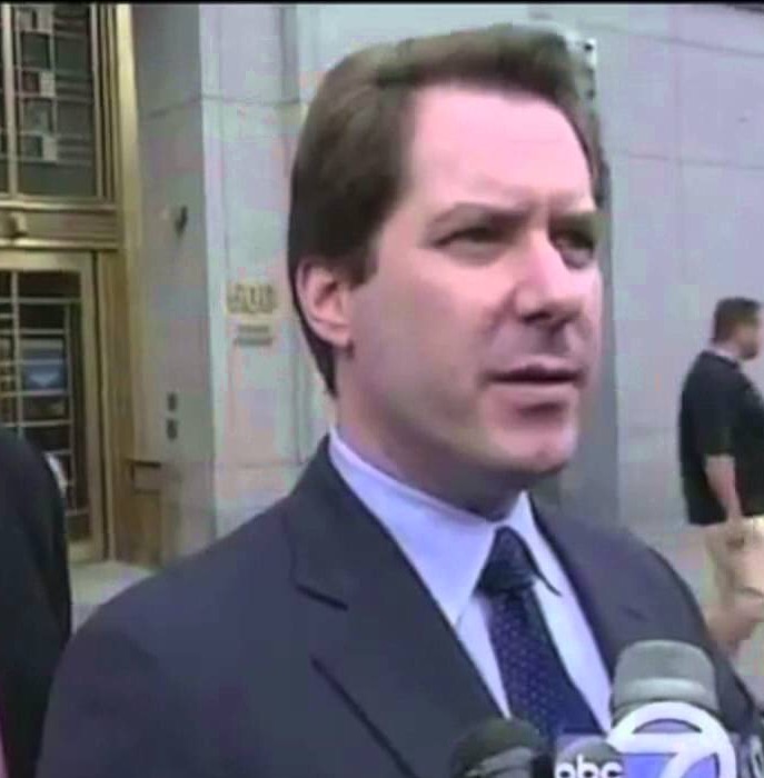 Headshot of Jeffrey Lichtman making declarations outside of the court to the media